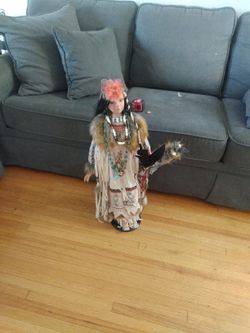 30" Porcelain Indian Doll