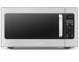 Toshiba ML-EM62P(SS) Large Countertop Microwave with Smart Sensor, 6 Menus, Auto Defrost, ECO Mode, Mute Option & 16.5" Position Memory Turntable, 2.2