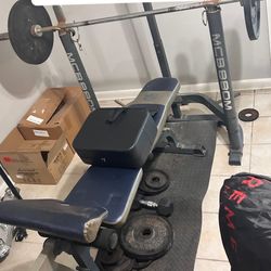 Adjusting bench set with weights