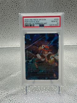 2025 ONE PIECE CARRYING ON HIS WILLSPECIAL ALT ART #028 PORTGAS D. ACE PSA 10