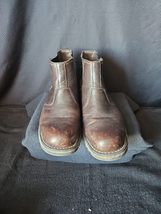 TIMBERLAND MEN'S LARCHMONT DARK BROWN LEATHER CHELSEA BOOT Size 9.5