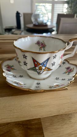 Mid Century Freemason teacup