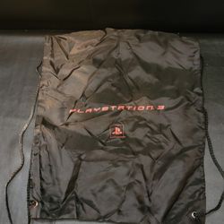 Sony PlayStation 3 Black Cinch Sack Drawstring Promo Bag - Official PS3 Promotional Merchandise