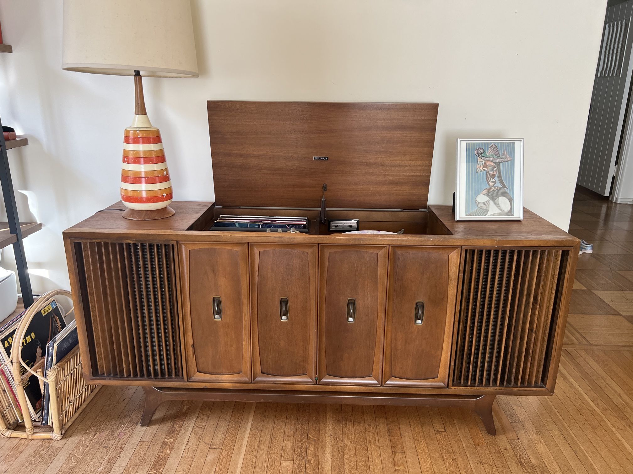 Zenith Vintage Walnut Stereo Console