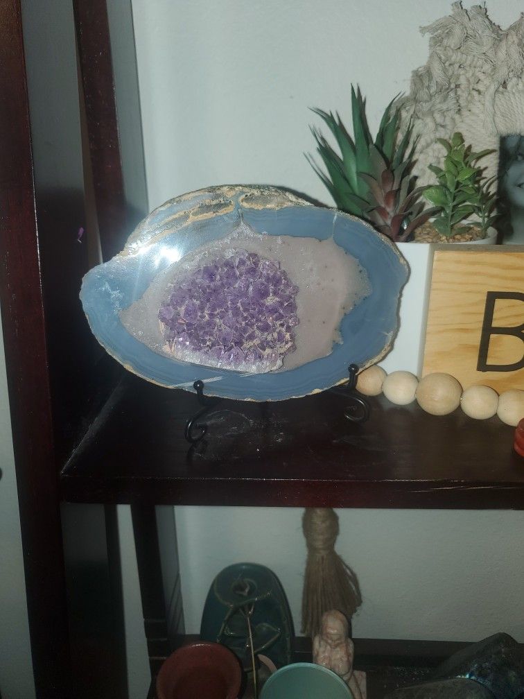 RARE "Evil Eye" Amethyst In Agate Crystal