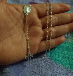 925 Sterling Silver Rosary And Bracelets/Rosarios Y  Brasaletes De Plata 925