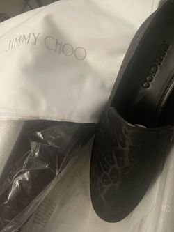 Jimmy Choo Black Leopard Print men’s shoes two pair