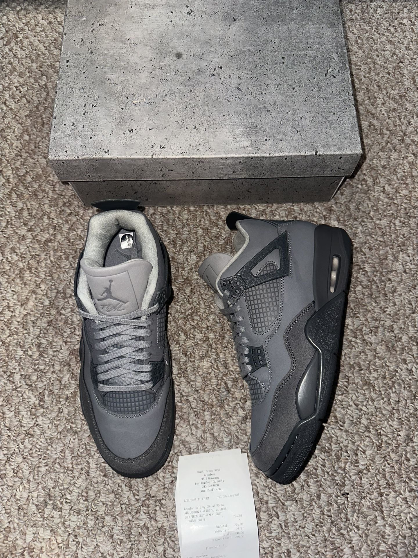 Nike Jordan 4 Og “Wet Cement” Size 9❤️‍🔥 (VNDS) ‼️