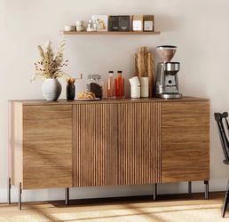 61” reeded 4 door sideboard