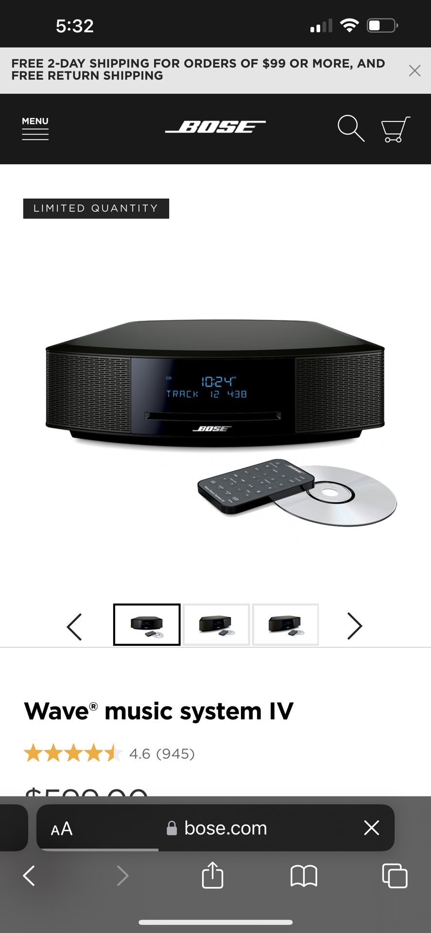 EXCELLENT BOSE TOUCH MUSIC SYSTEM