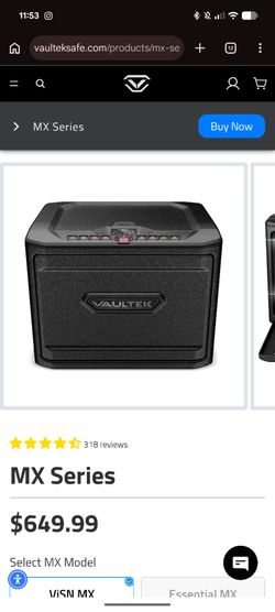 Vaultek Gun Safe MXI ( Wifi, Bluetooth, biometric)