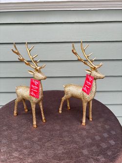 Christmas Decorations set of two Deers
