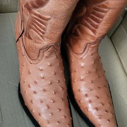 Ostrich Leather Cowboy Boots