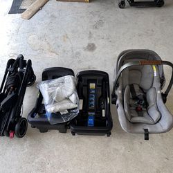 Nuna Car Seat and Maxi Cosi Stroller 