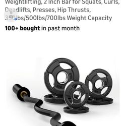 NEW....Curl Up Bar W/weights 