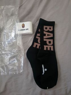 Black Crew Socks – Bold Logo Design – New