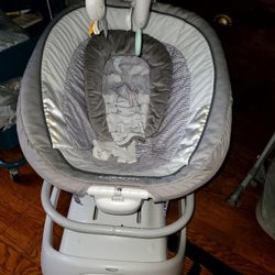 Graco Sense2Soothe - Columpio para bebé 2 en 1 y balancín portátil con tecnología de detección de llantos, marinero
