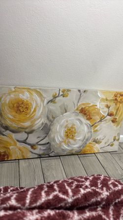 Large Floral Canvas Wall Art