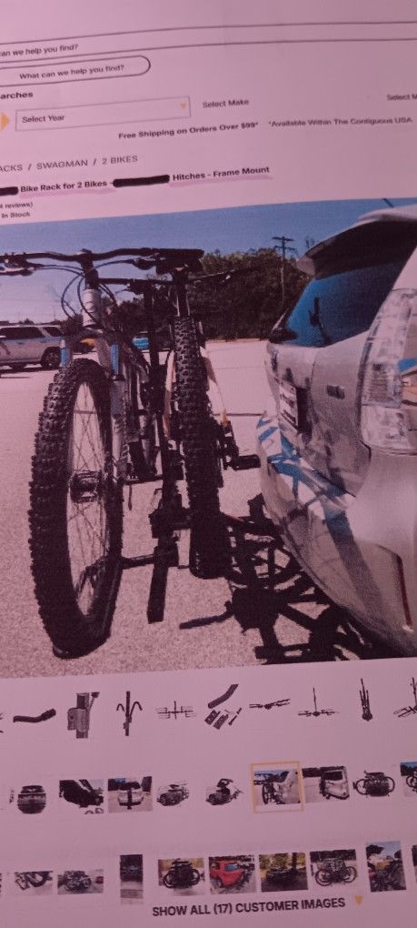 Hitch For 2018 Toyota & Bike Rack