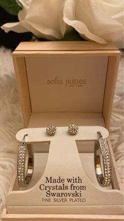 Swarovski FINE SILVER PLATED EARRINGS