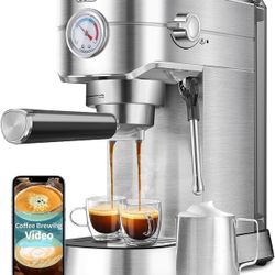 Gevi Espresso Machine Coffee Makers 20 Bar Espresso Coffee Machine with Milk Frother/Steam Wand