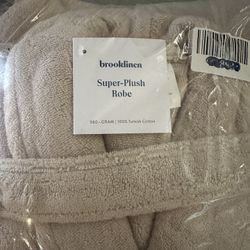 Robe, Brooklinen, XL/XXL, Beige Terrycloth