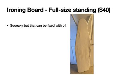 Full-size iron board ($40 OBO)