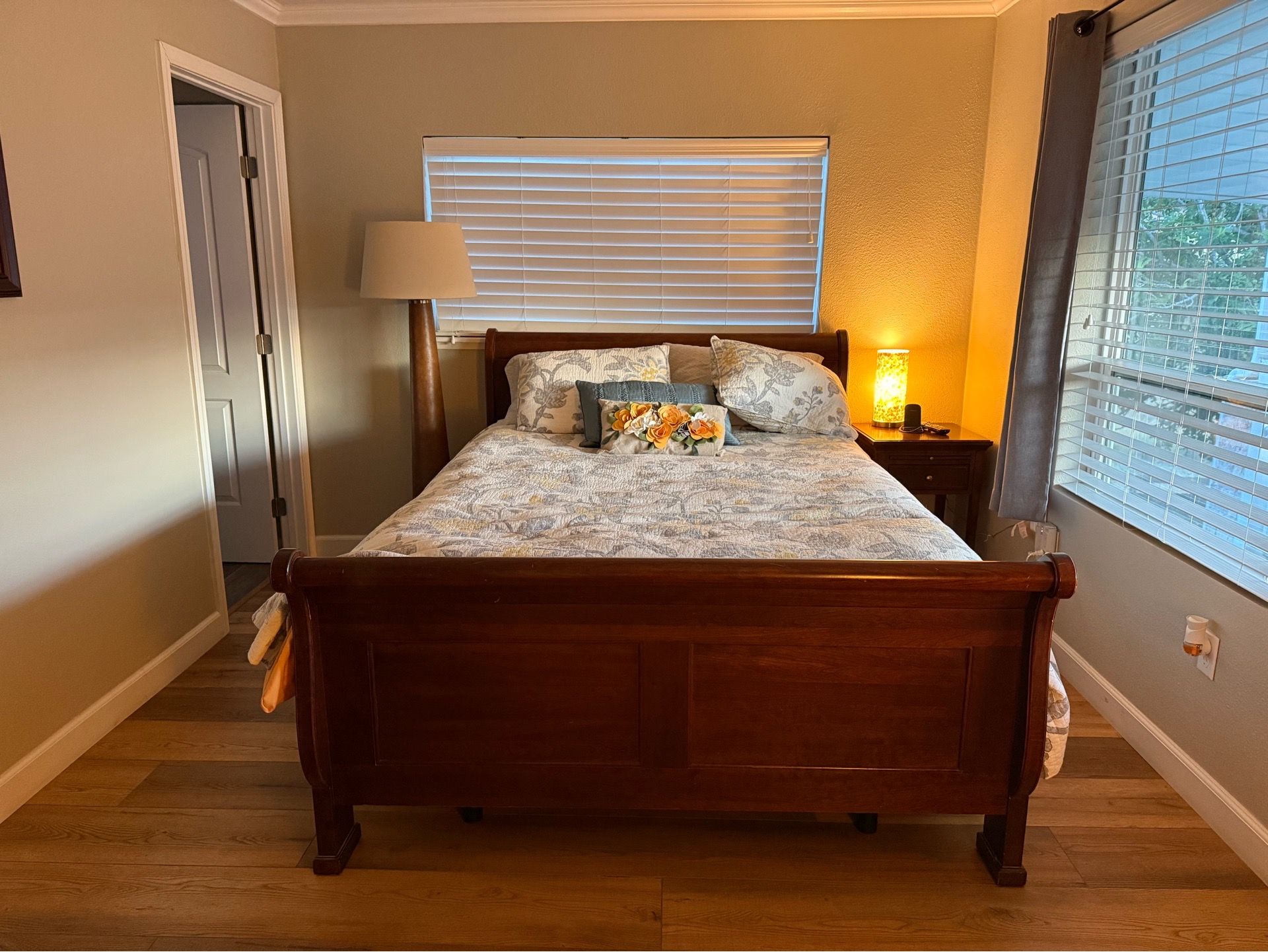 Queen Sleigh Bed and Lingerie Dresser