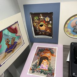 Disney Lithographs X4