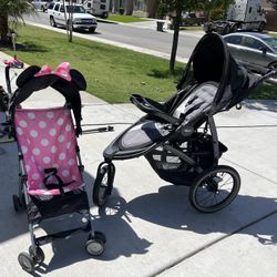 GRACO JOGGER STROLLER AND Minnie Stroller