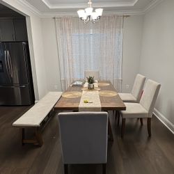 Dining Table With 4 Chairs And Bench