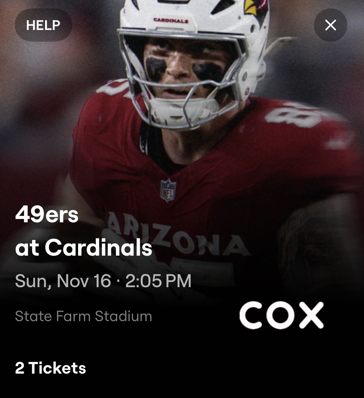 Cardinals Vs 49ers 11/16
