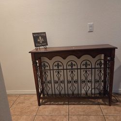 Wood Console Sofa Table Brown