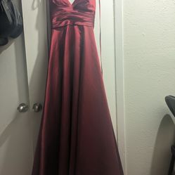 Wine Red Prom Dress Great Condition 