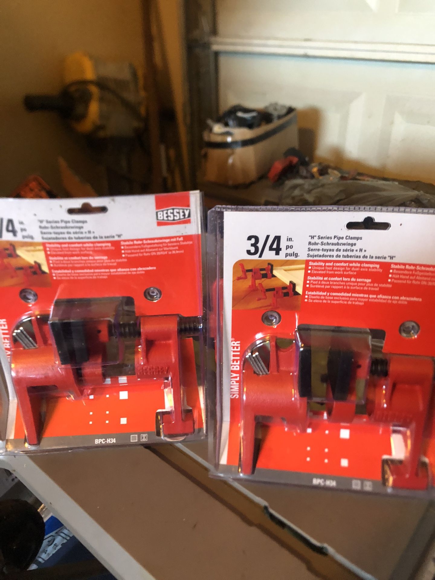 2 NEW PIPE CLAMPS