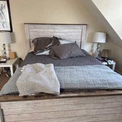 Rustic Wood Panel Bed