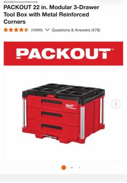 Milwaukee  packout 3 drawer tool box