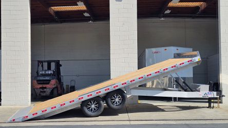 NORDTEK ALUMINUM FLAT-BED DECK-OVER TILT 8.5x22 TRAILER TDM 14K GVWR