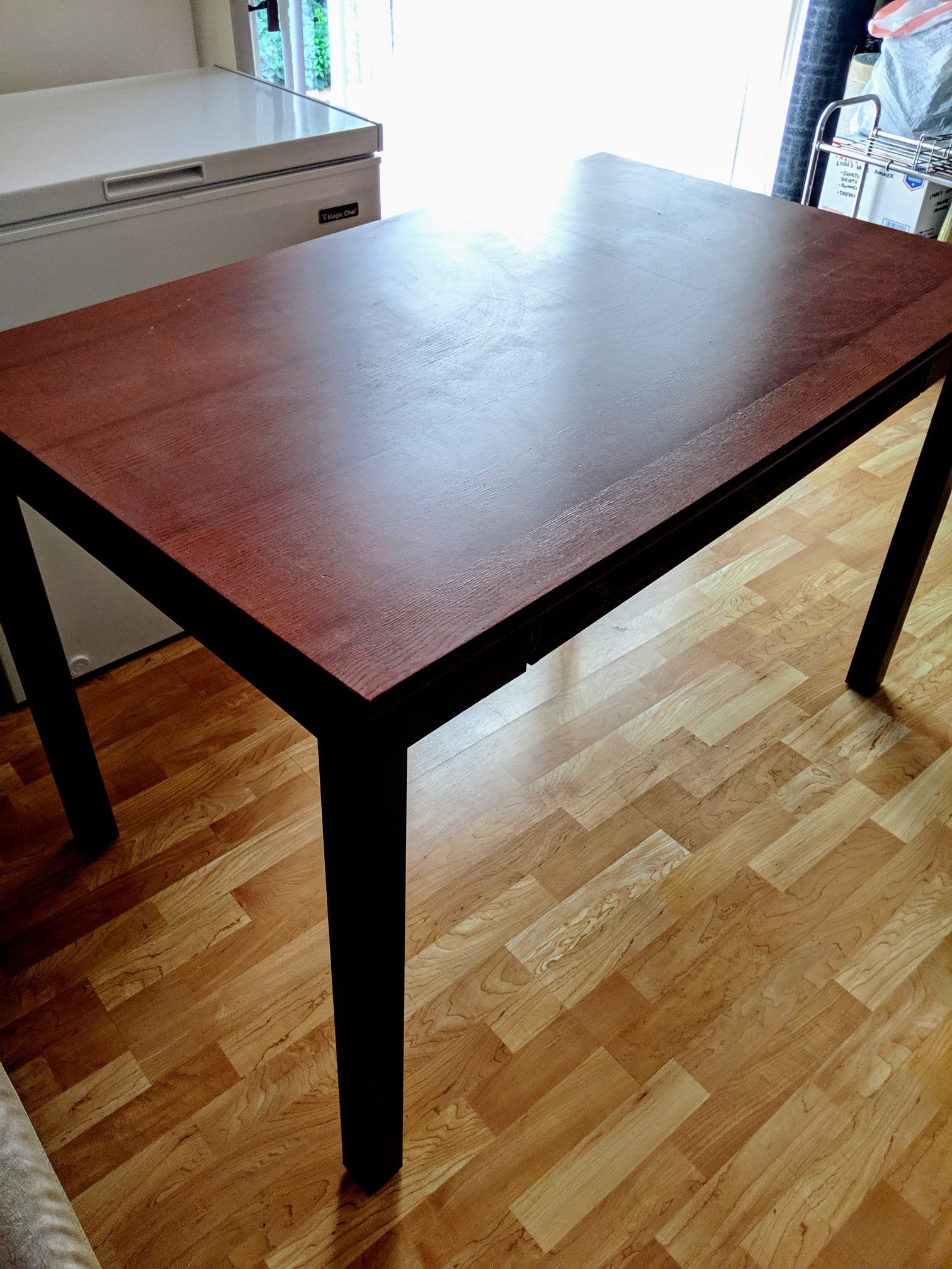Ikea Brown Desk Table with Slide Out Drawer