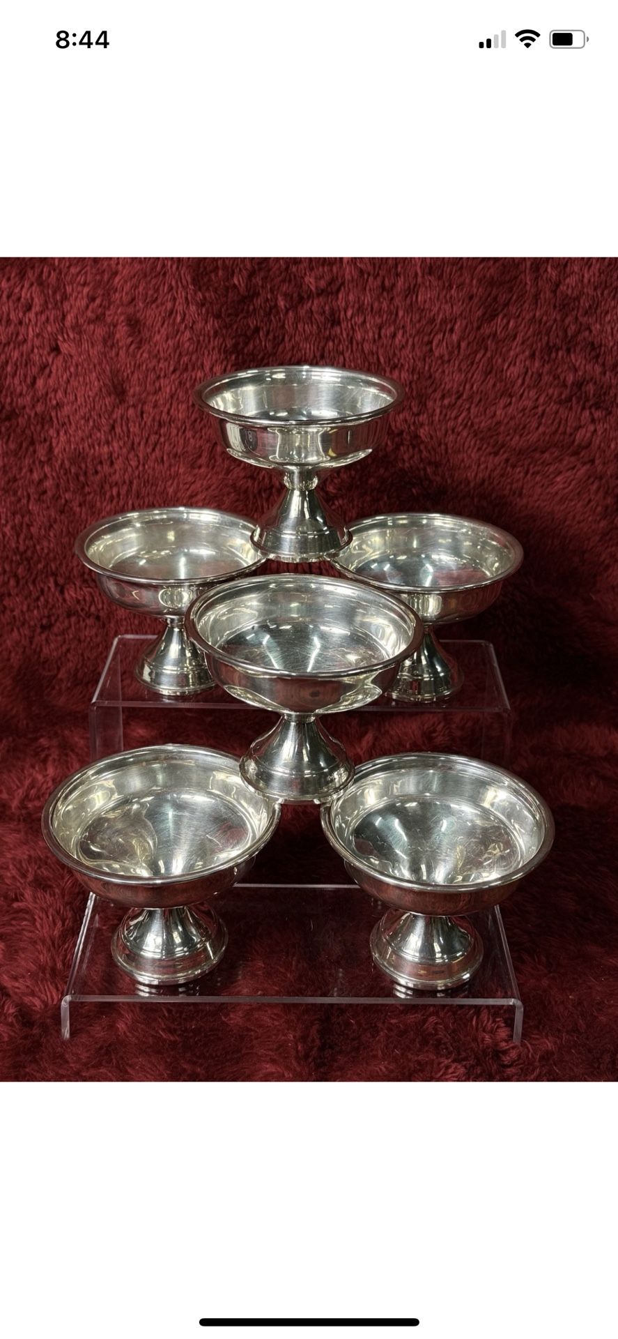 LW28 Set of 6: Vintage NATIONAL Sterling Silver 3”...