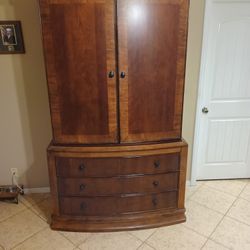 Entertainment TV Armoire and two Nightstand bedside tables.