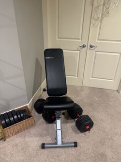 Weight bench and weights