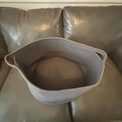 Gray Cloth Storage Bins – Set of 2 (Excellent Condition)