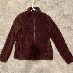 Uniqlo Fleece Jacket, Maroon, Small