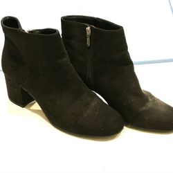 Circus Black Suede Like Boots Sz 9
