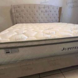 New Platform Bed 🛏 Frame + Pillow Top Mattress SAME DAY DELIVERY 🚚 