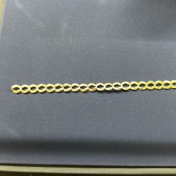 CONCAVE CURB 14KT BRACELET 