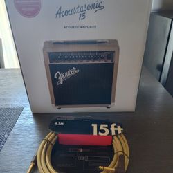 Acoustasonic 15 (New) w/ 15 ft Cable