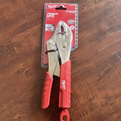 Milwaukee 10 in. Torque Lock Curved Jaw Locking Pliers with Durable Grip