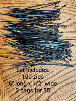 Zip ties 100 per bag
